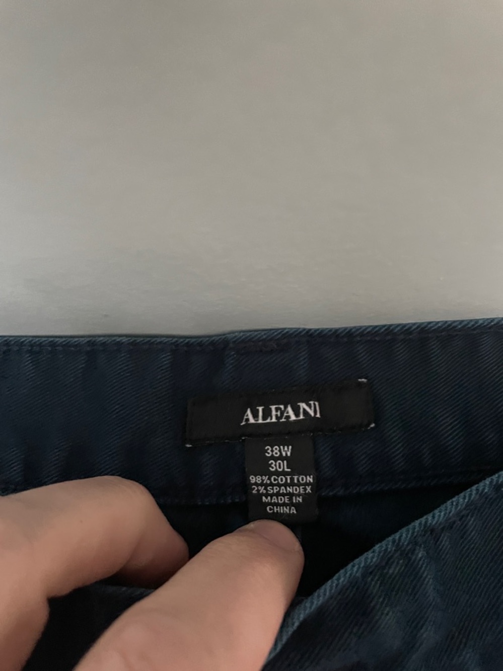 Alfani Men's Pants in Navy and Beige Tones. 38x30 - Picture 2 of 4